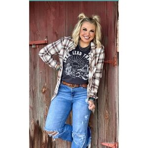 TEXAS TRUE THREADS Plaid Shirt L